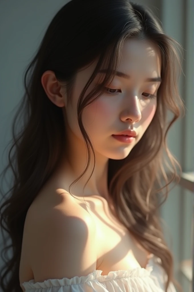 Beautiful woman giving a