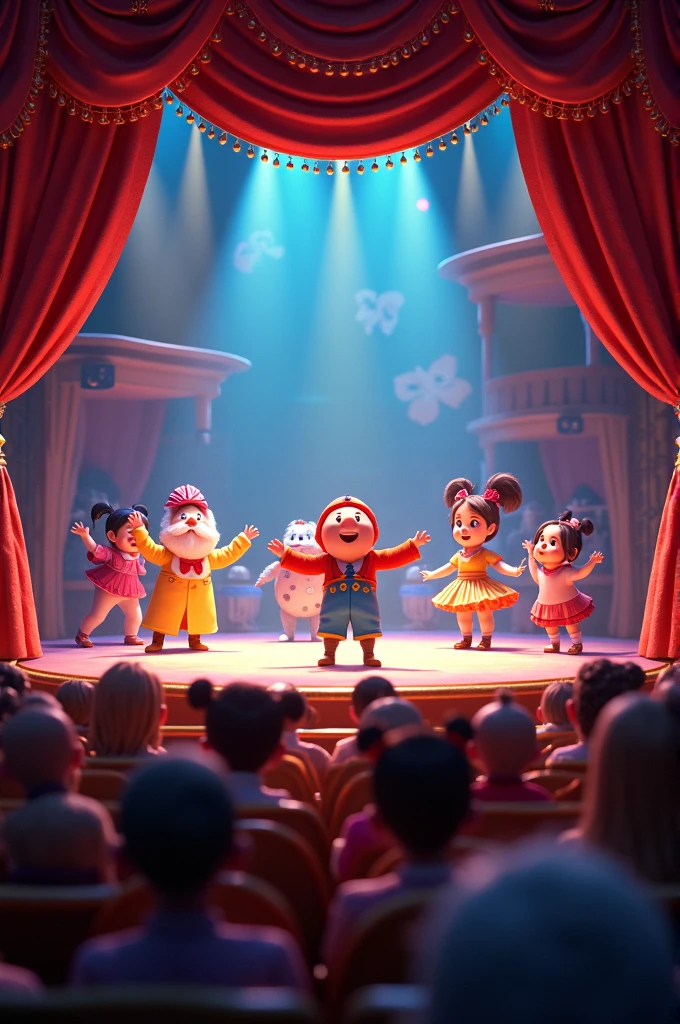 theater for children and people performing on stage