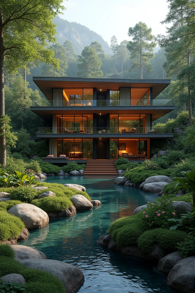 Luxury house in the forest