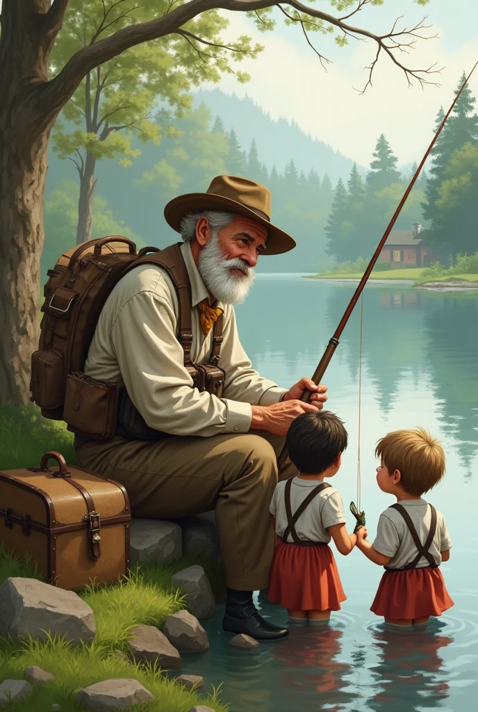 The man who eats fish while fishing and loves children