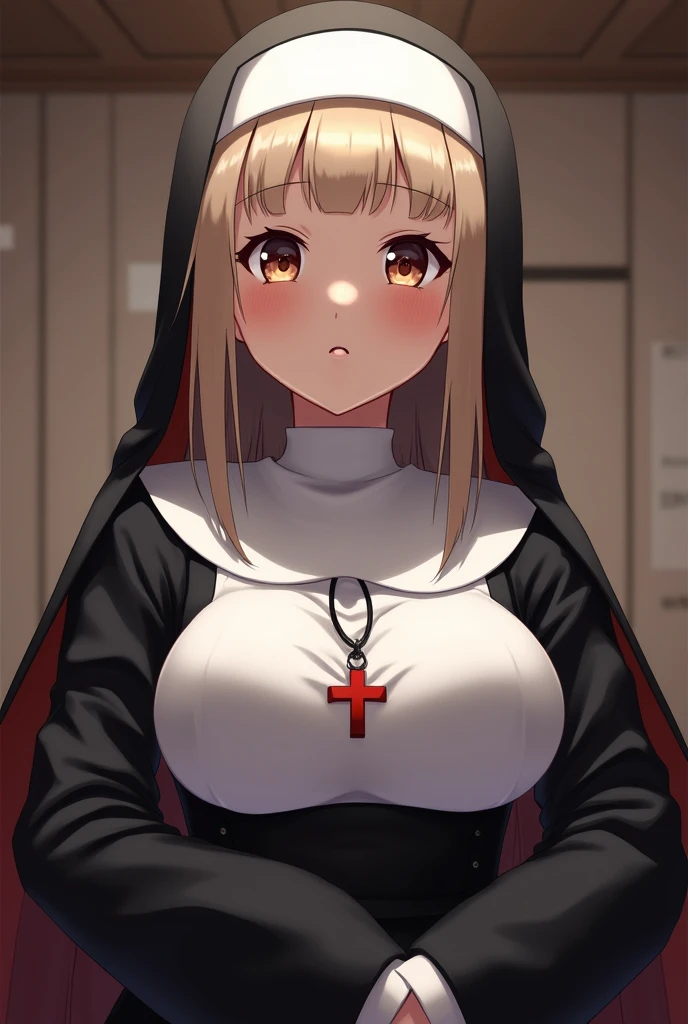 nsfw, woman, (Bunny ears), open mouth, Showing tongue, Glasses, Small breasts, (nun), long hair, black hair, open legs, Rainy, (man, penis), (sex, woman on top)