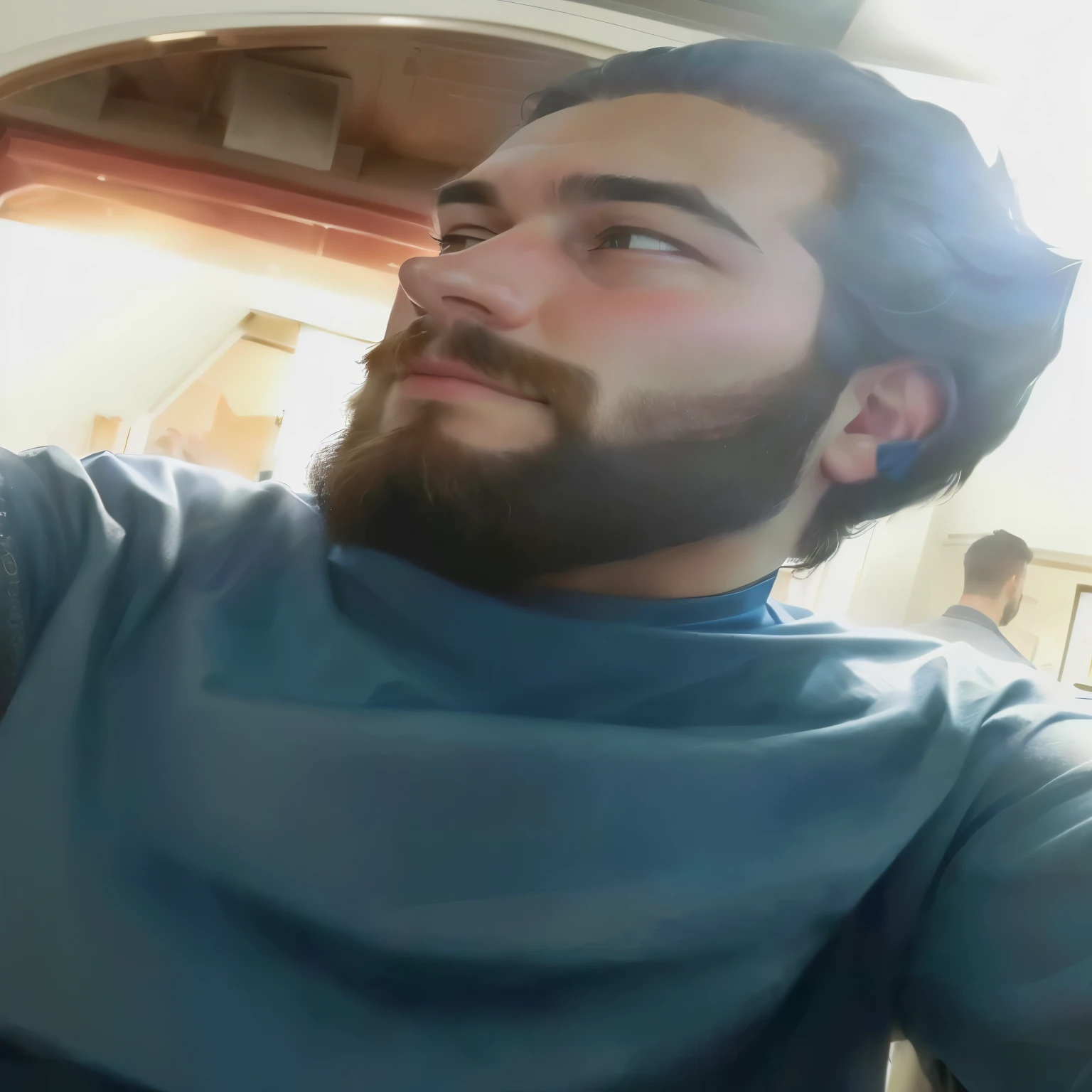 there is a man with a beard and a blue shirt taking a selfie, without beard, very very low quality picture, with a small beard, with no beard, without beard and mustache, around 1 9 years old, front profile!!!!, neckbeard, with accurate face, selfie photo, candid picture, taken with the best dlsr camera, face picture