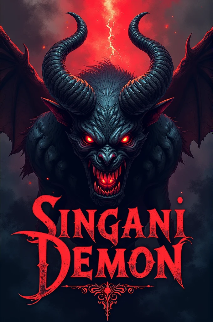 Create the logo for.a drink called singani, is called.demon
