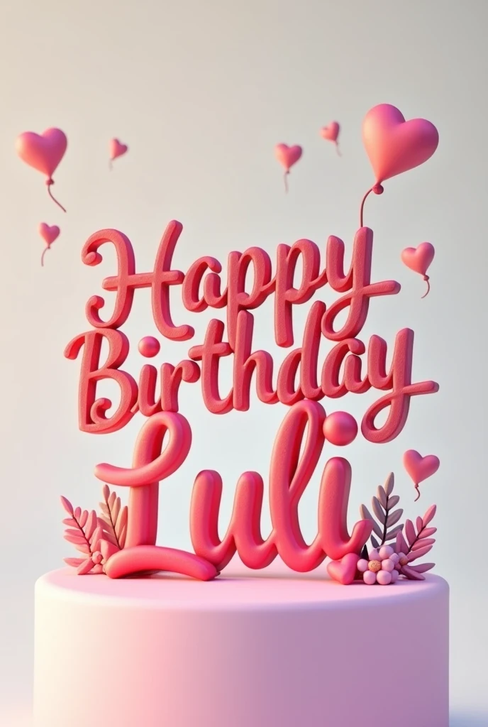 Crear un Topper con letras Happy Birthday Luli