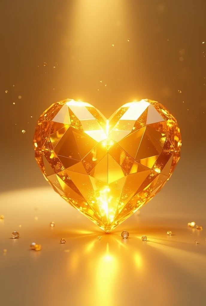 Gold heart-shaped jewel