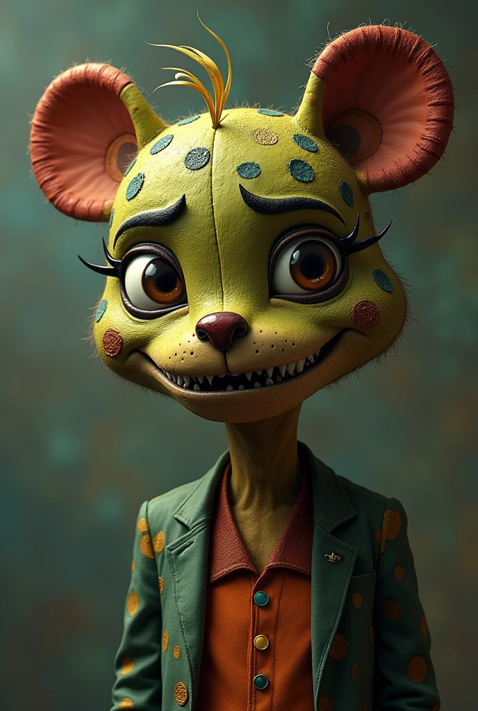 Create the character nopor frenni from fnaf naked 