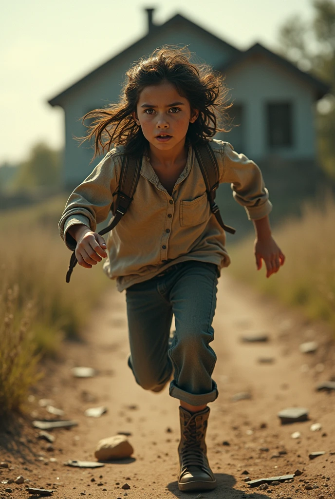 Image of a girl who escape from a house