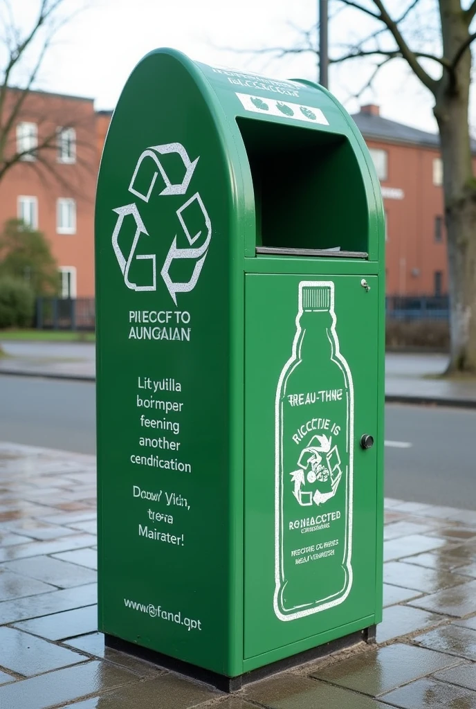 innovative bottle recycling collection point to take advantage of waste drawing