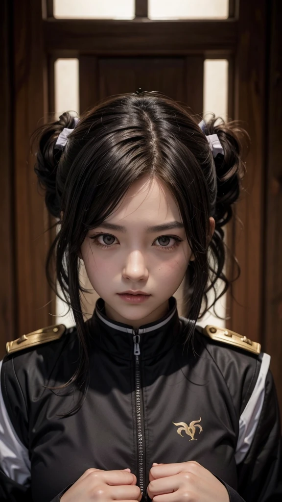 Make a female character wearing a demon slayer uniform