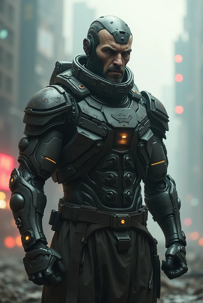 cybernetically enhanced soldier, born and bred to fight against the rogue AI and warlords that plague this godforsaken world