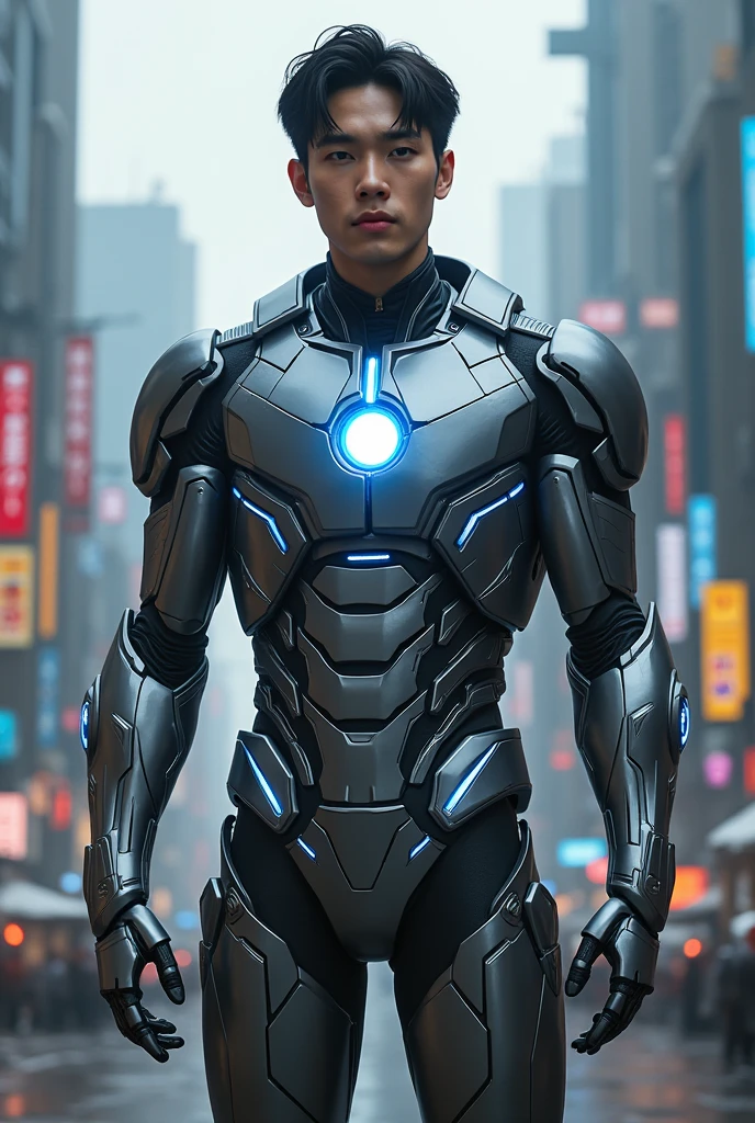 Make bts namjoon like iron man without the mask 
