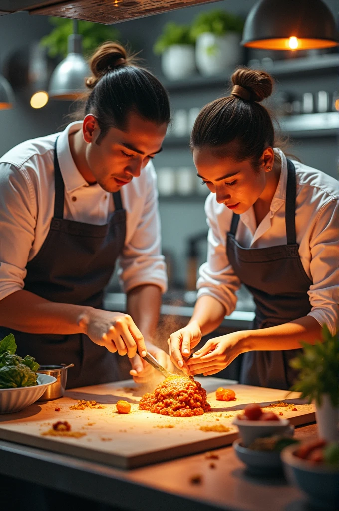 Two people making The Delicious