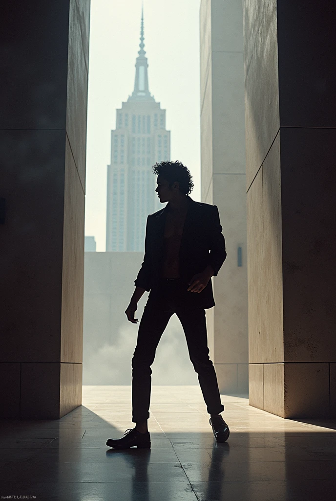 I want to put Michael Jackson's silhouette with architecture