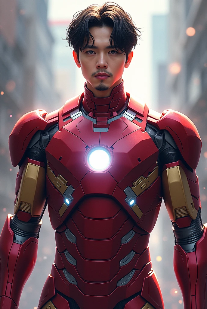 RM BTS as Iron Man Marvel Comics version without mask 