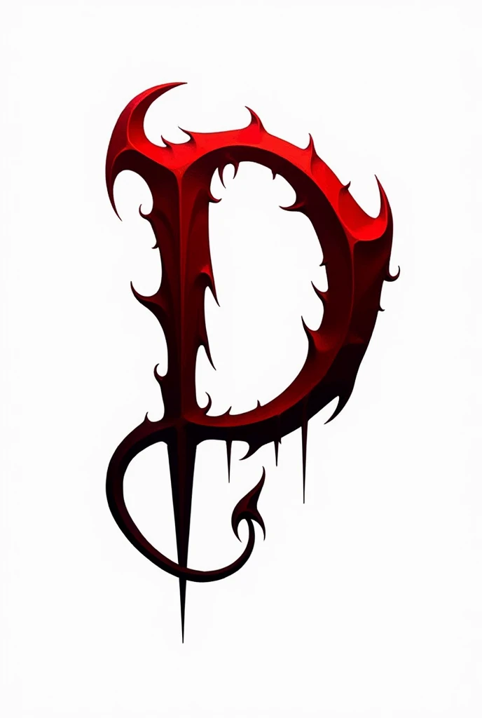 (logo design) sexy evil logo, a sexual striking red letter D, adorned with demon horns and a demon tail extending from the base, dynamic and bold, glossy finish, high-resolution, creating an impression of sexuality and power. White background. 