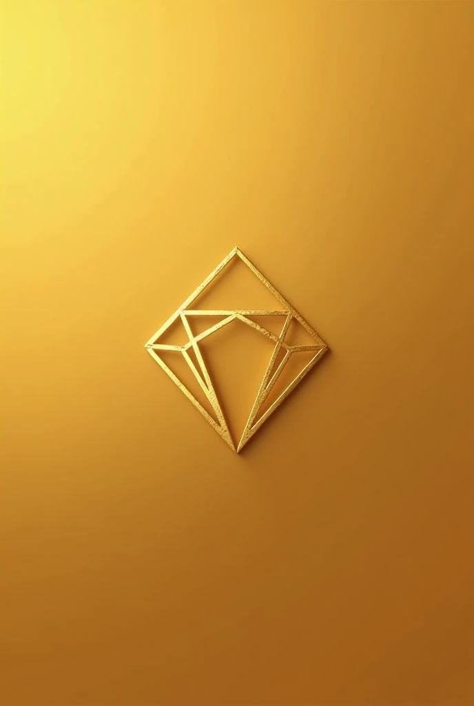 Create a logo on a gold background with only one gold diamond for a beauty clinic 