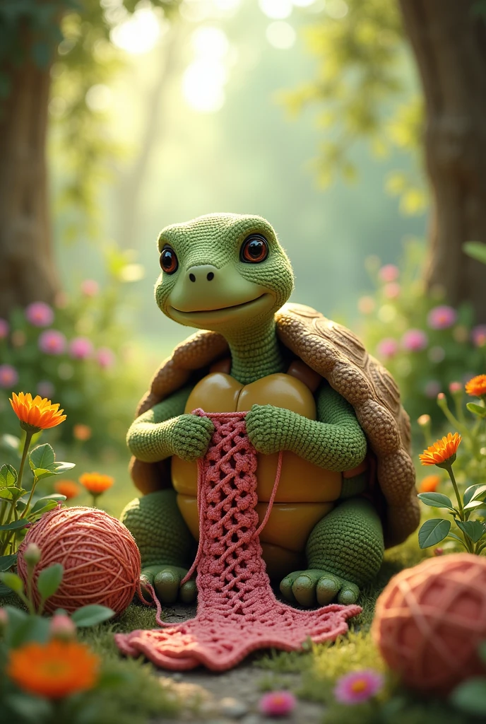 a turtle crocheting