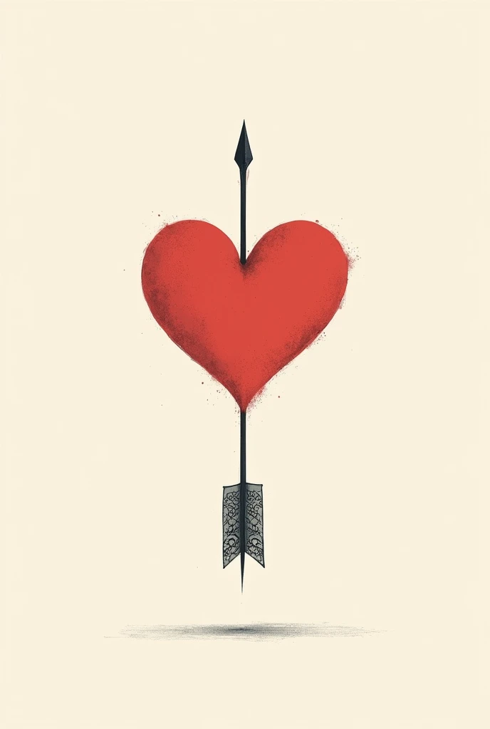 An arrow through a heart