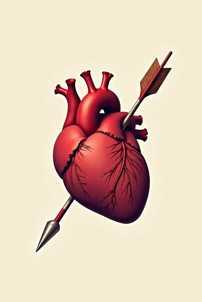 An arrow through a heart