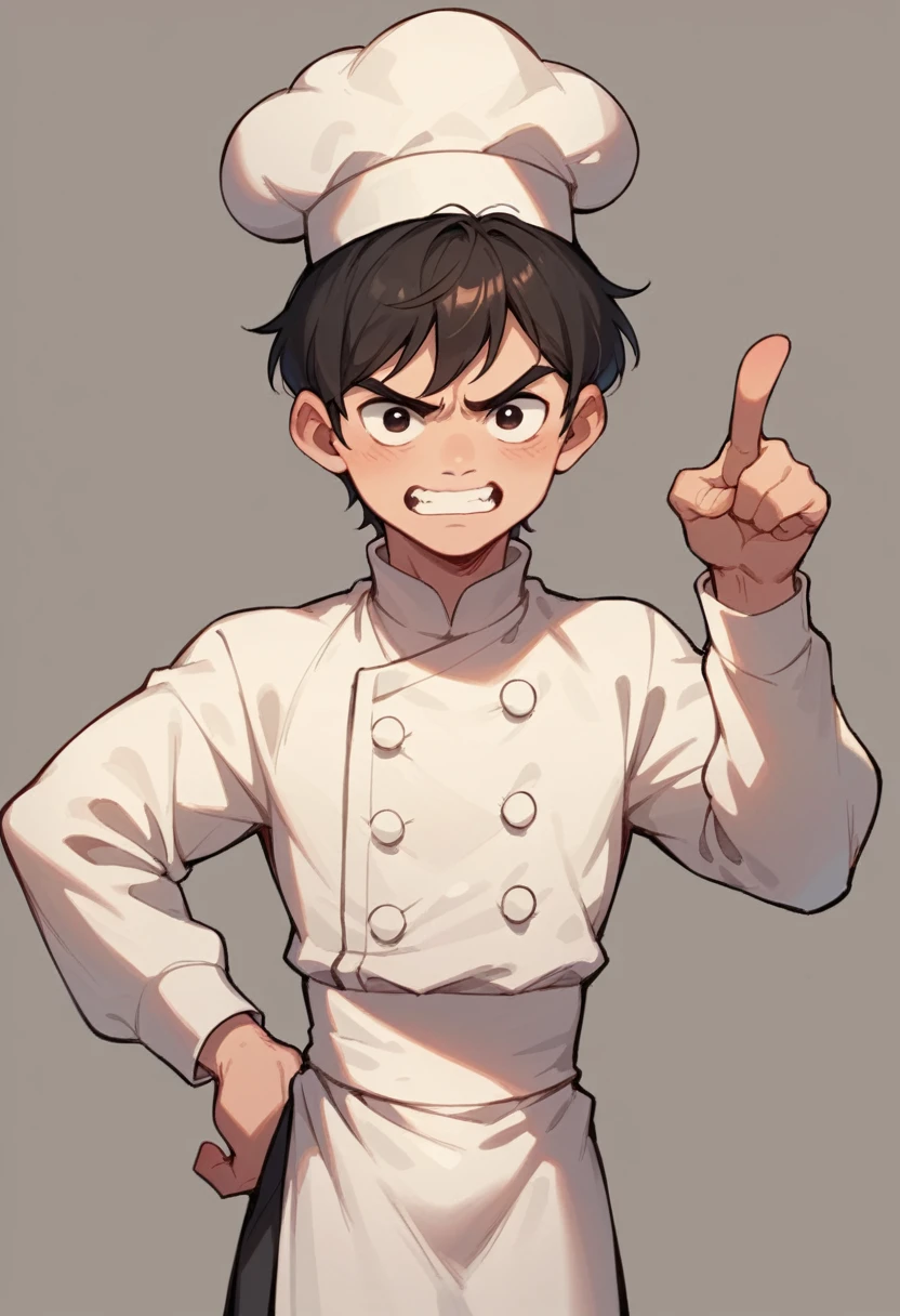 chef, cartoon chef ???, pointing to the right