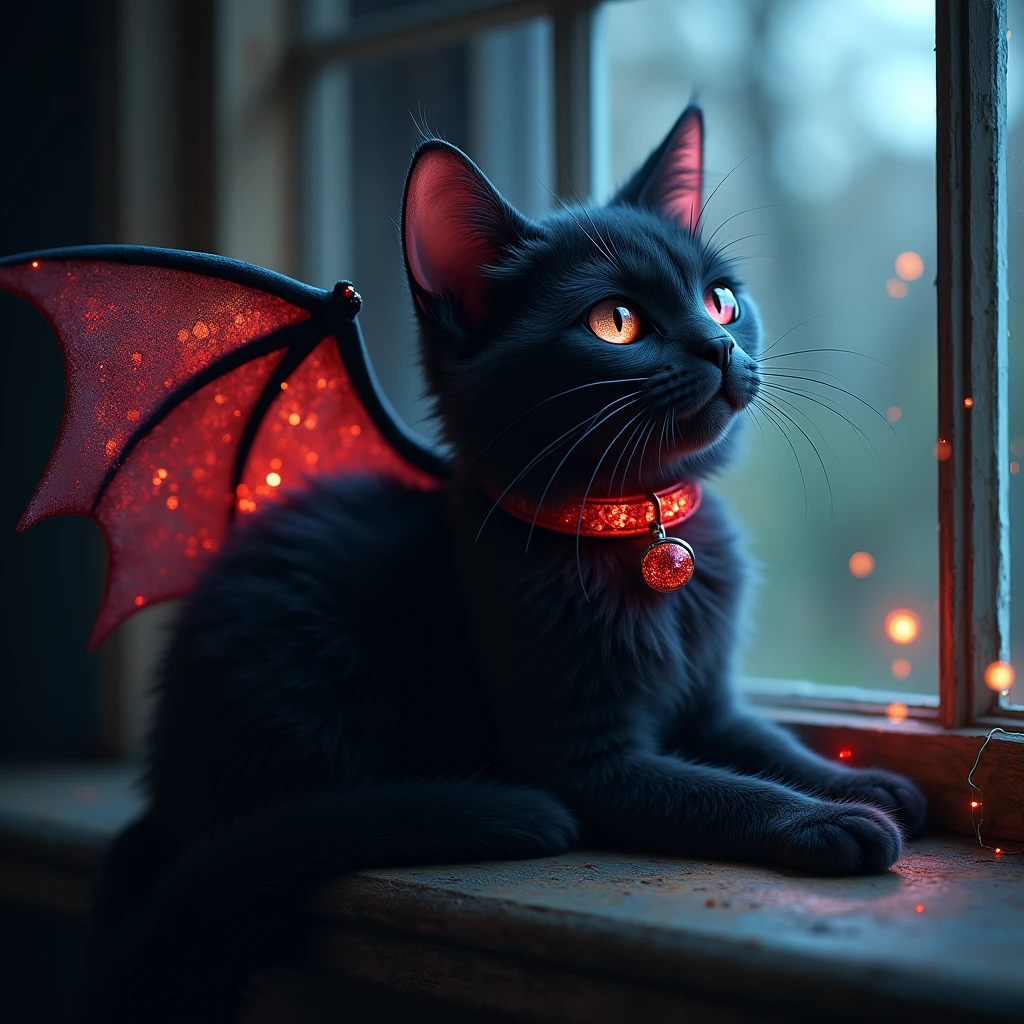 crazy gothic vampire cat familiar creature good and kind #rainbowangelicwings #rainbowshineeyes #redrudysparklecollar #inthemoonlightlayingonawindowceel #snugglingupnextthethewindowceel #magical #fantasyfairytale #enchanted #hd #movie #thecharmedmovie #bulerainboweyes #glitterinfurr #3dfantasy #rainbowrleafeshittingspring #darkfantasywitchyhour #vampurictheme