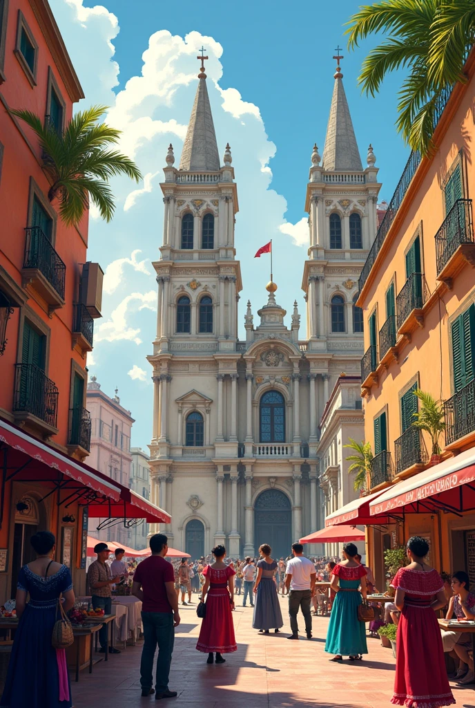 Make me a picture with a background of an emblematic place in Mexico City