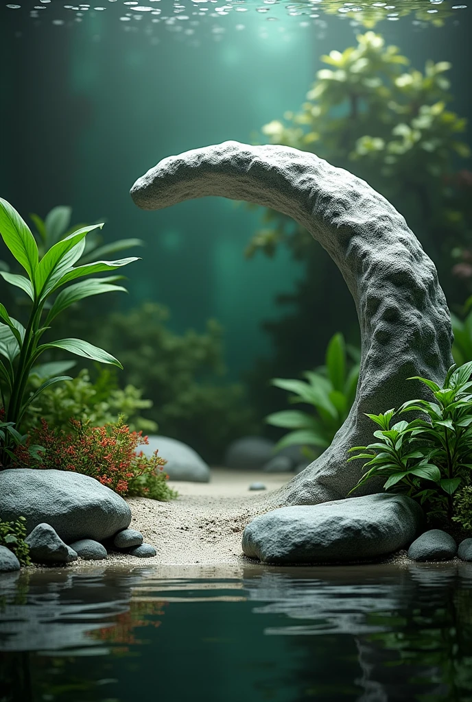 Crescent moon hardscape for betta fish