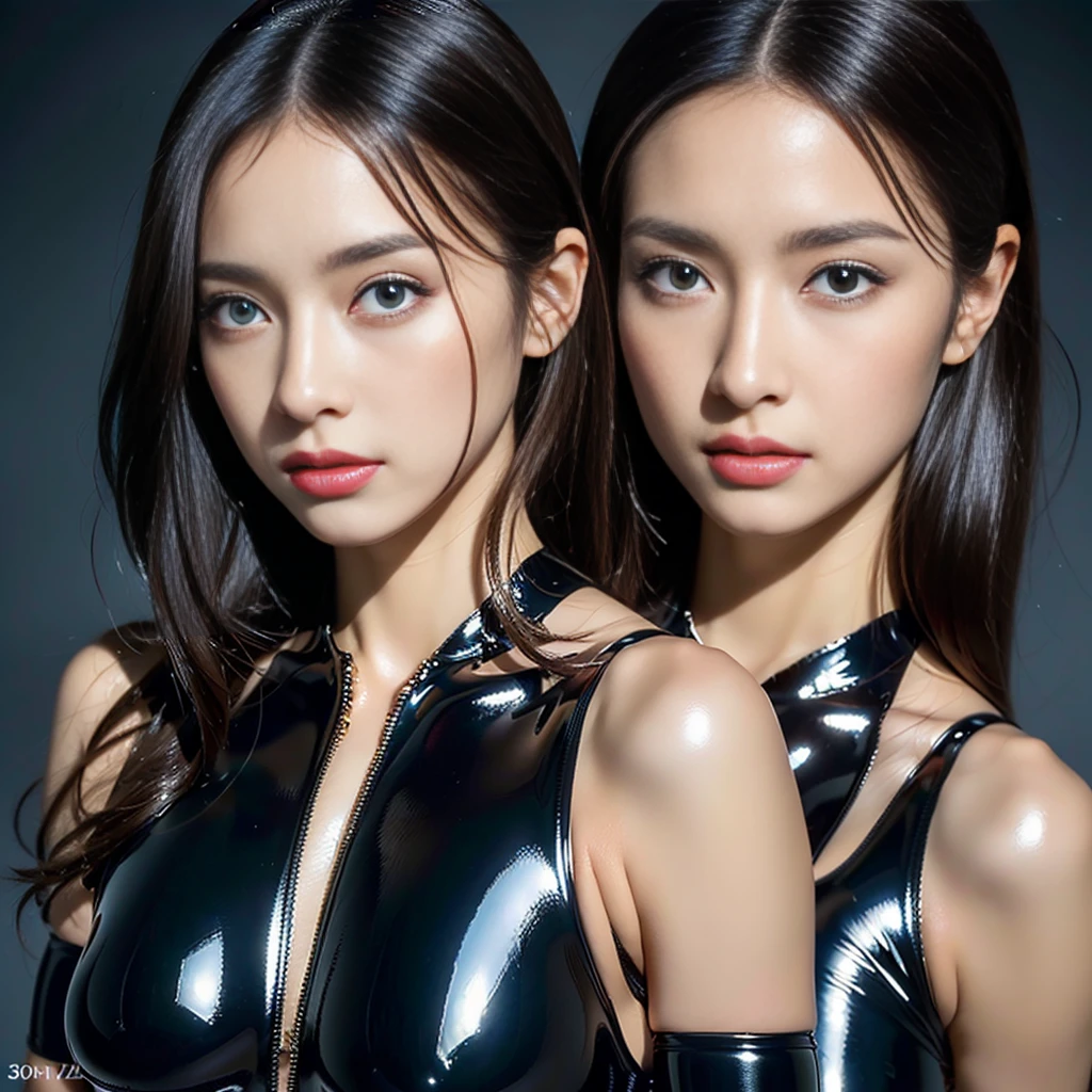 (((32K,very high res, high detailing, highly accurate,Masterpiece Girl 1))),Raw photo & realistic atmosphere,beautiful dark blue eyes,Detailed mouth,Glossy lips,Detailed eyebrows,Soft white skin that shines with every detail,,Eyes drawn in detail、Very beautiful eyes with azure eyes,Detailed lips、Very beautiful face,Very well-formed face、Lifelike face,shiny beautiful lips,Beautiful eyebrows,Infinite reality,Best design, ((Latex Bodysuit Red))