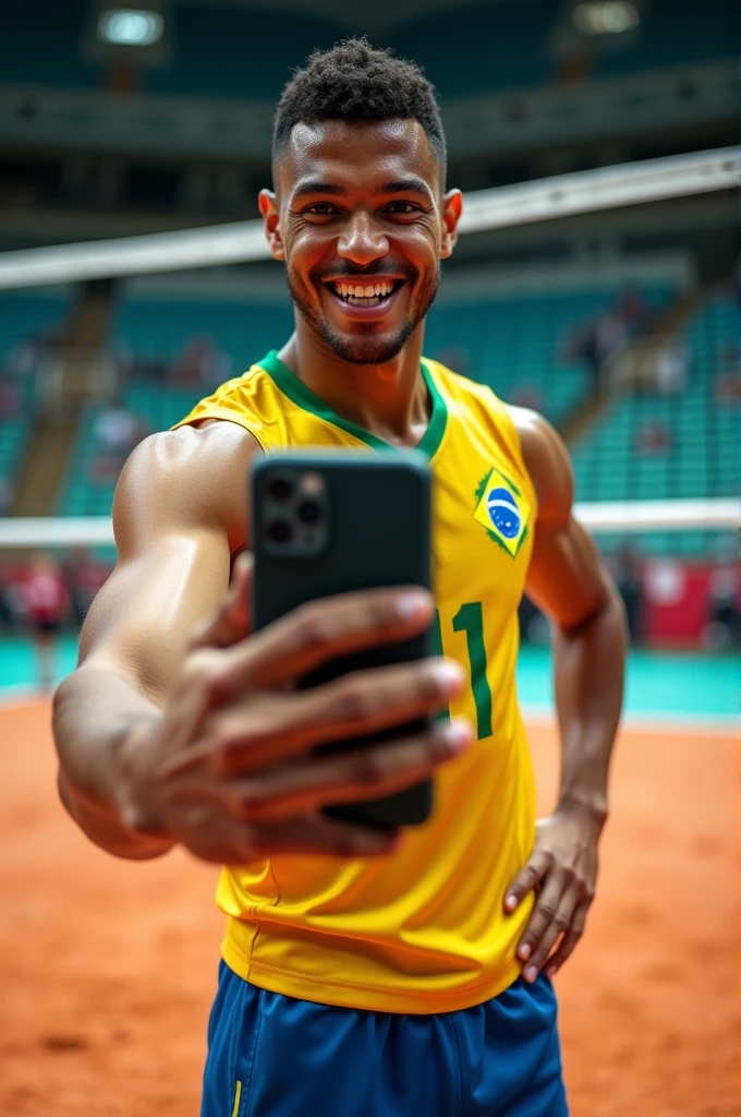 Brazilian volleyball player selfie