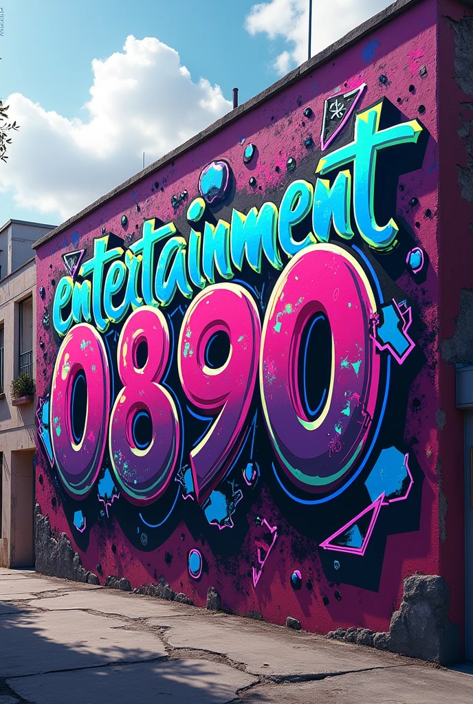 Graffiti that says entertainment0890