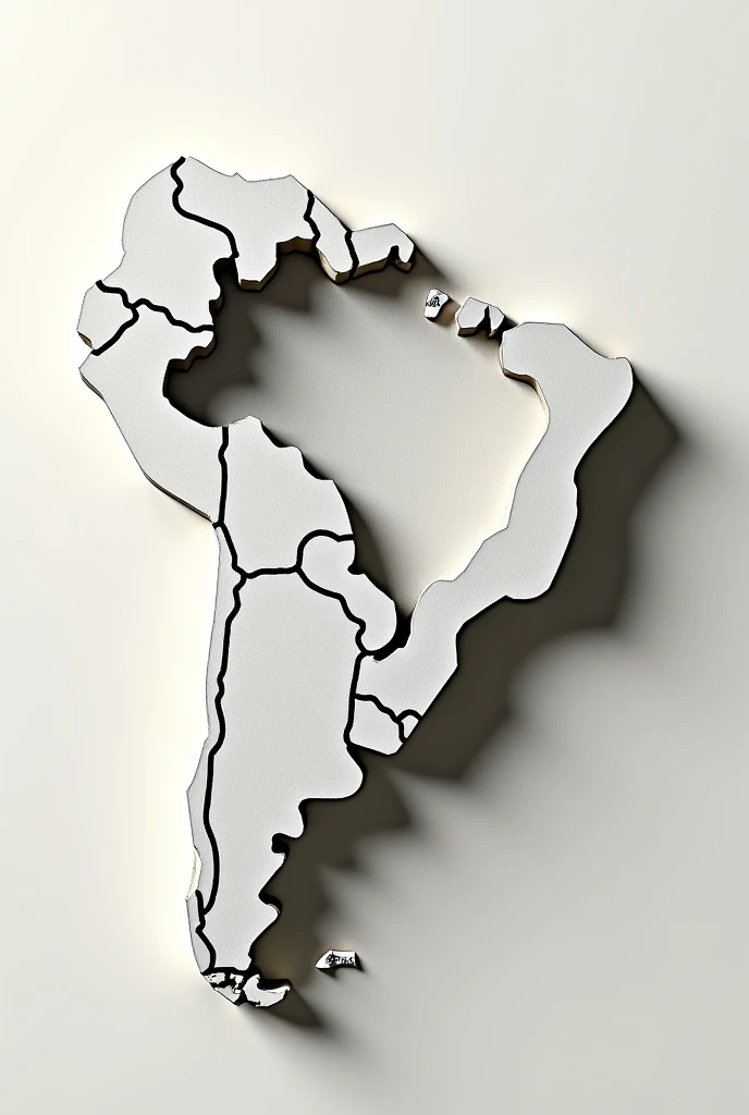 Create a 3D drawing containing the map of Brazil with a tap where money comes out