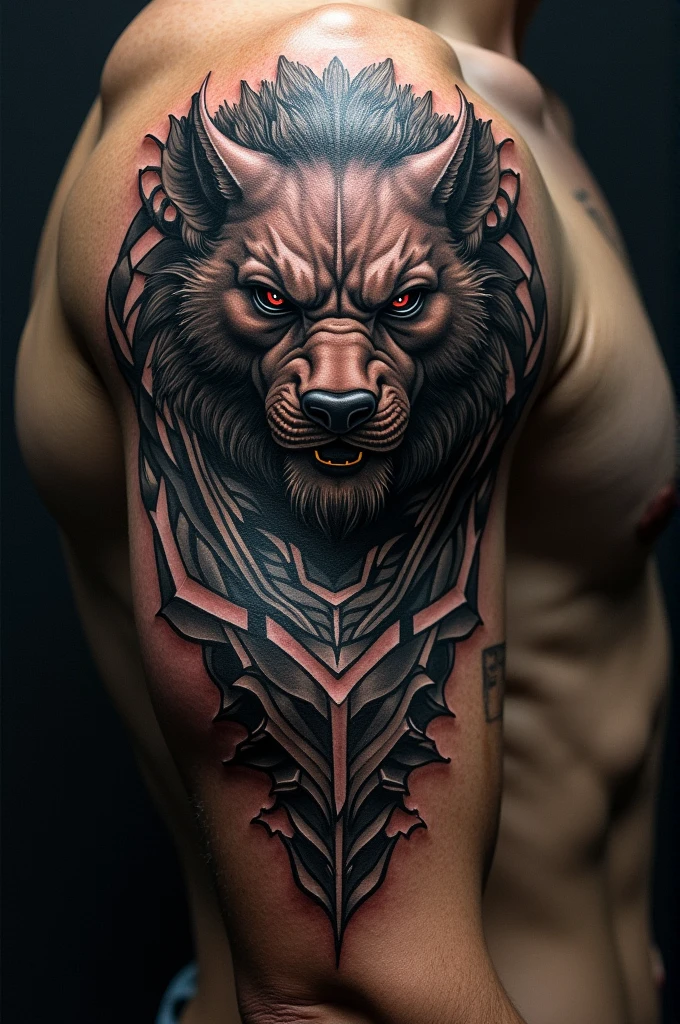 A drawing of a dominant tattoo