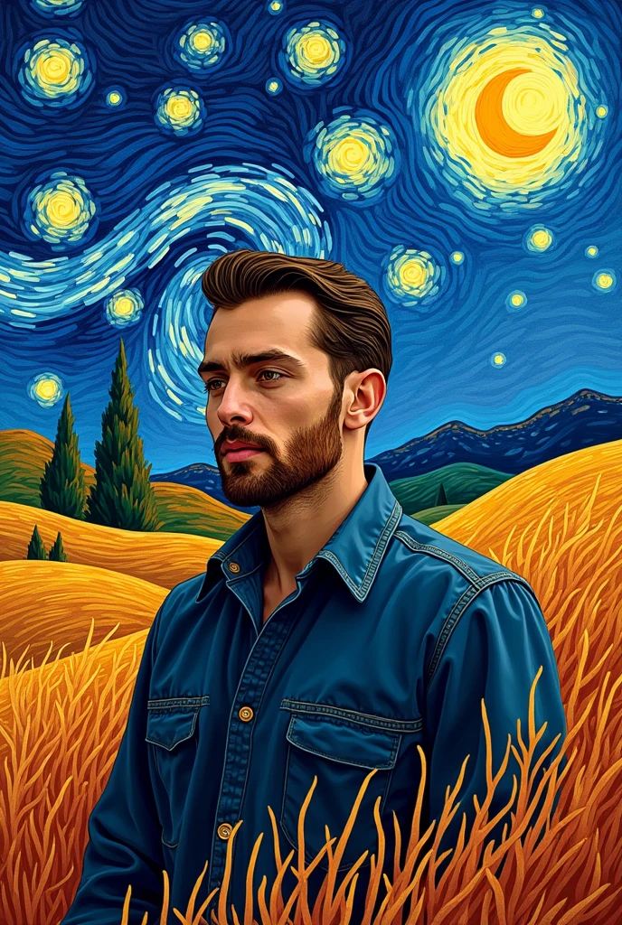 The cover of Ameri de Duki but Van Gogh style