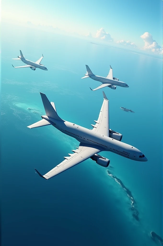 Planes flying over the Bermuda Triangle 