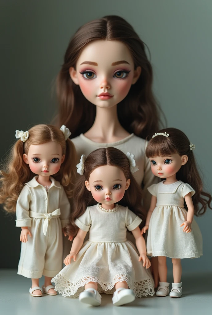 I need an image with 3 dolls 2 girls and a This would be good for a work cover They need to be young mature