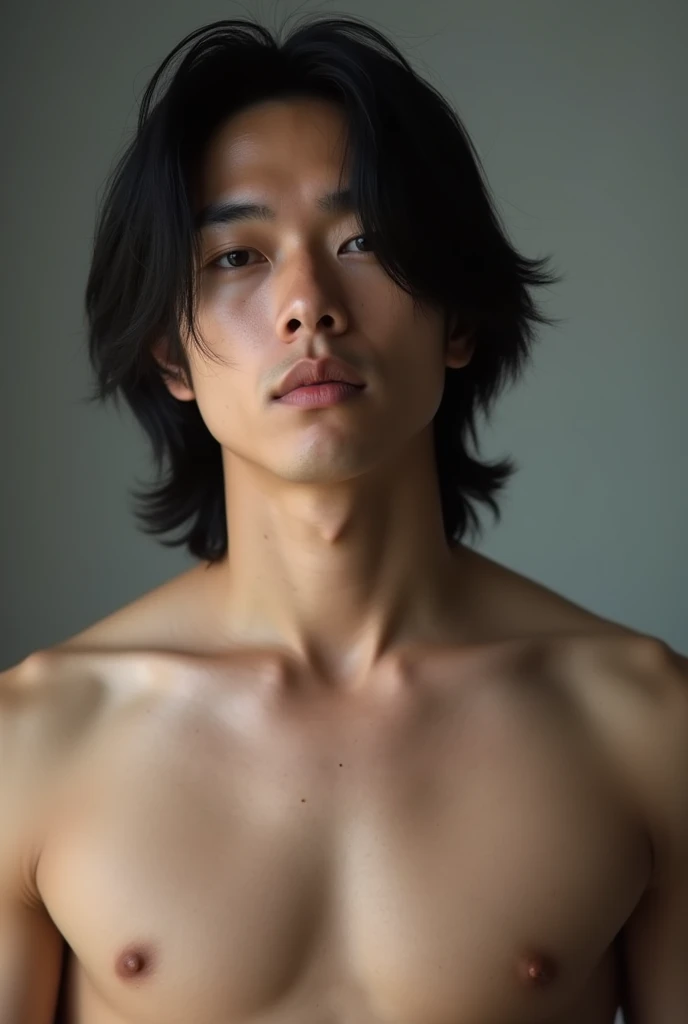 a hot japanese man with beautiful straight hair