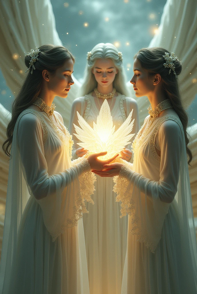 Filles tenant des gods
