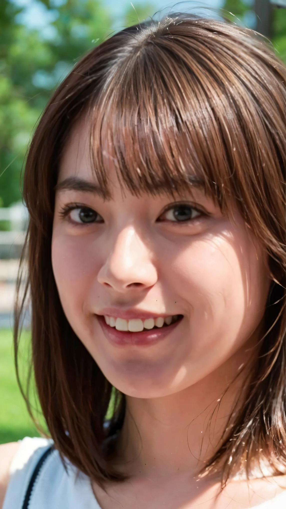 Everything modern:1.66, Cute Japanese Women Photos, smile, 20-year-old, Oil and hair palm for one-length straight hair:1.55, (photo Realistic:1.4), (hyper Realistic:1.4), (Realistic:1.3), (Smoother lighting:1.05), (Improving the quality of cinema lighting:0.9), 32K, 1 girl,20-year-oldの女の子, Realistic lighting, Backlight, The light shines on your face, Ray Tracing, (Bright light:1.2), (Improvement of quality:1.4), (Highest quality Realistic textured skin:1.4), fine grain, Detailed face,(smile:1.0), (Emphasis on face close-up:1.3), (Enhances the beauty of skin texture:1.1),((Extremely precise and accurate anatomy:1.0)), (Enhances the beauty of skin texture:1.1), Clean and glowing skin, mesh, thin:1.2, (Realistic:1.3), Realisticなライティング, (Smoother lighting:1.05), 32K, One Japanese woman, fine grain, Detailed face, (Film Grain:1.1),(Accentuates body lines:1.1), High resolution, Natural look, Kind eyes, Improves hair quality, Delicate light and shadow, Transparent muscles, Graceful pose, Beautiful Eyes, Sharp details, Soft light reflection, Beautiful contours, Delicate skin tone, Fine hair texture,Cute Japanese Women Photos,