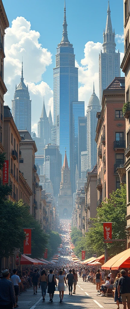 A beautiful city full of buildings