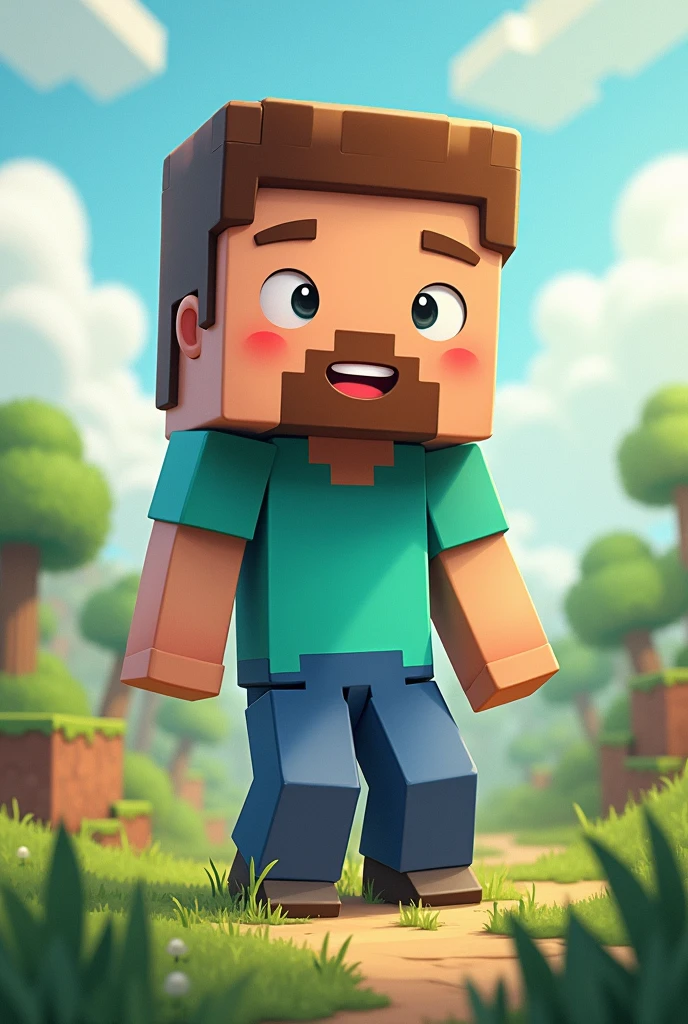 Faça o Steve do Minecraft no estilo Dolly ART