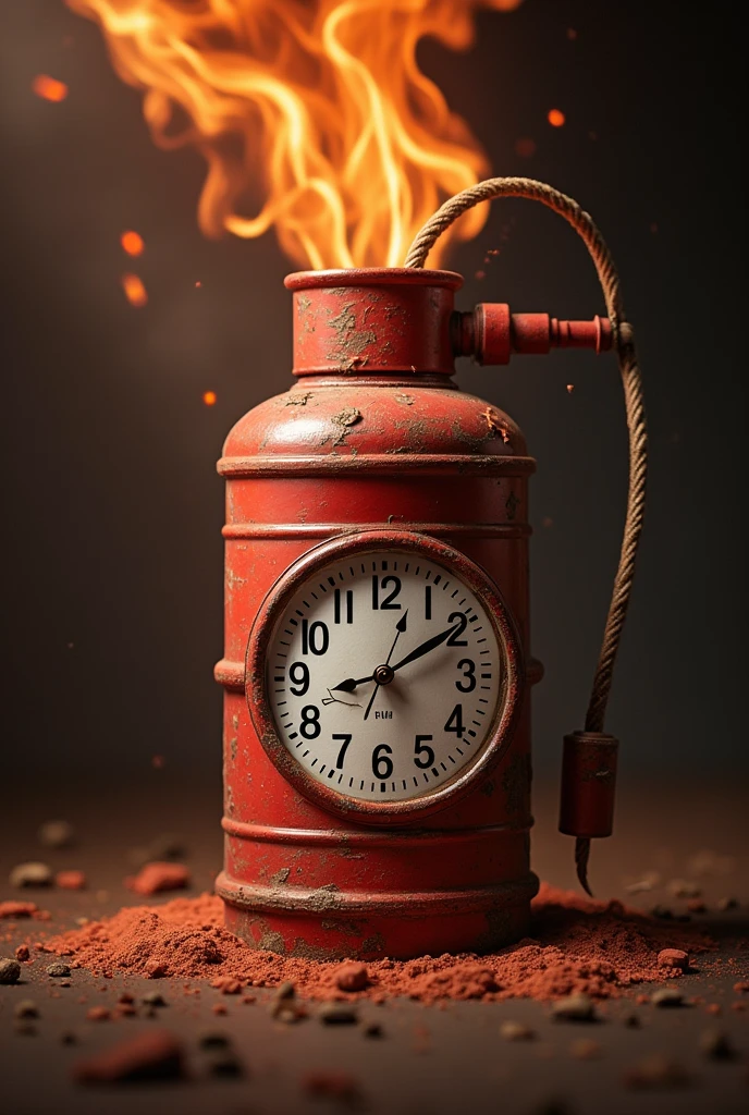 create a highly realistic image of a time bomb using dynamite
