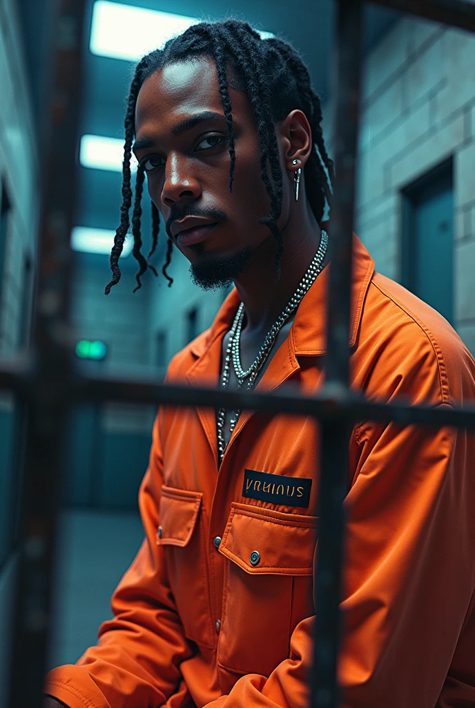 Travis Scott in prison GTA style
