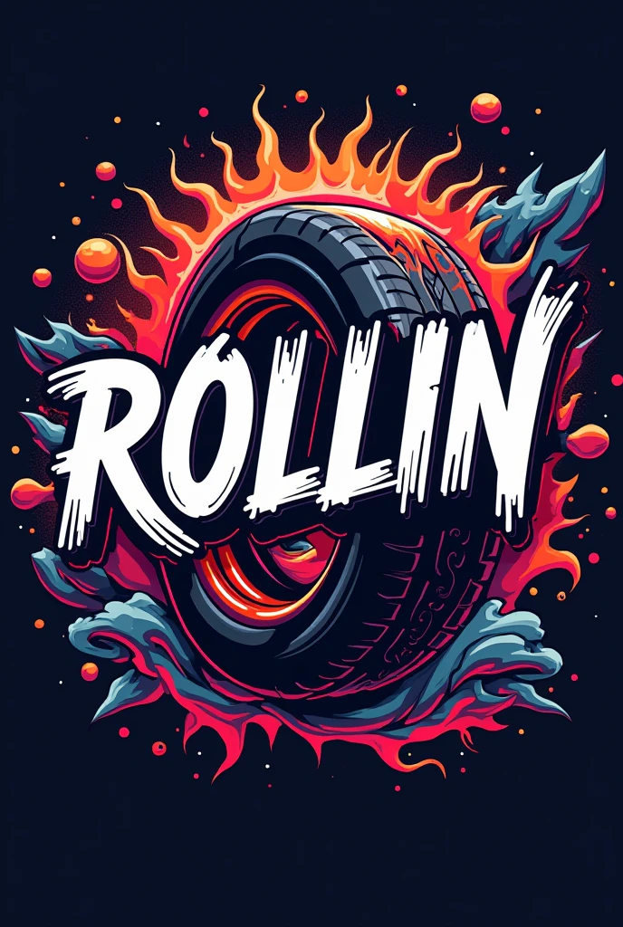 Crie uma estampa com o nome "ROLLIN"