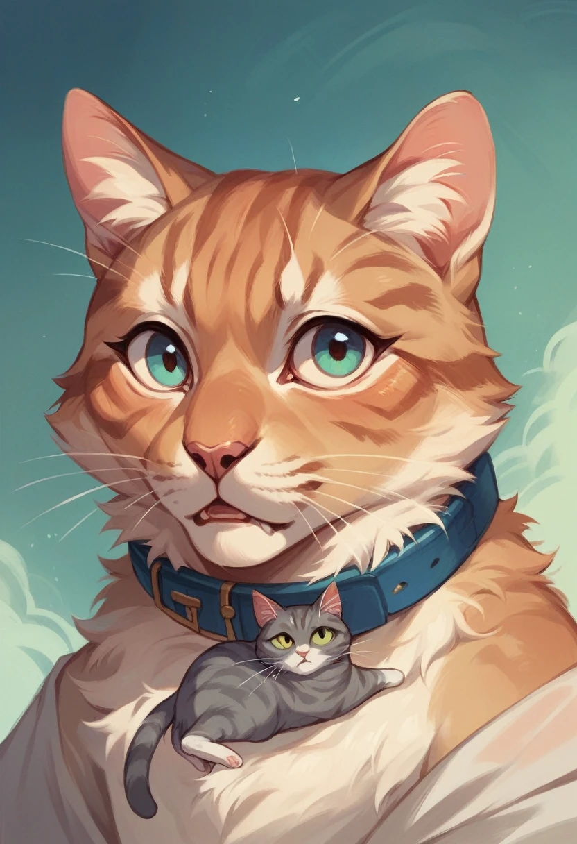 (masterpiece, best quality), 1girl,    surrounded by cat,