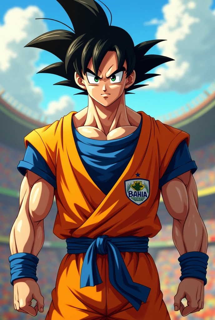 Goku with Bahia team shirt