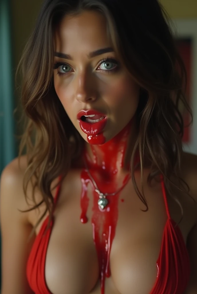 asian,ahegao,white cum overflowing from the mouth,(Aly Michalka, bdsm, bondage, drool dripping, drool dangling) 8k, realistic, cleavage, drooling, drool all over chest, drool all over face, wet, pleading eyes, waiting to be tortured, lots of drool, sweating, drool dripping down chin 