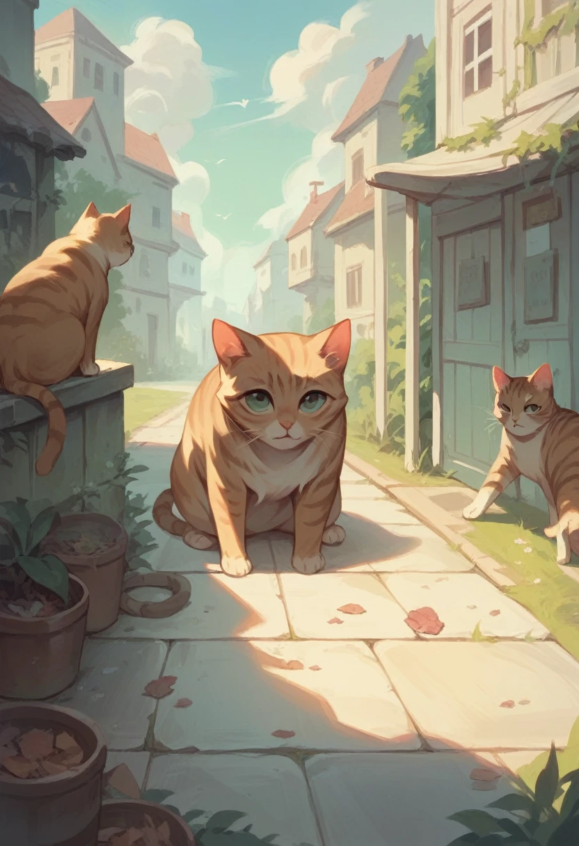 (masterpiece, best quality), 1girl,    surrounded by cat,