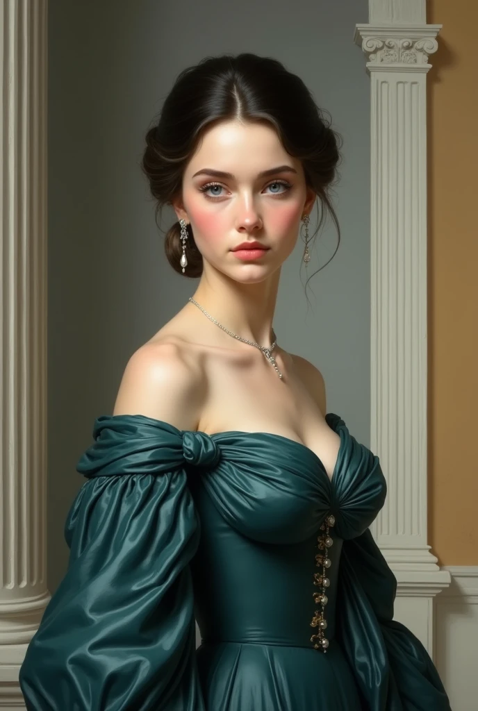 Make Mariele in a painting with Neoclassicism characteristics 