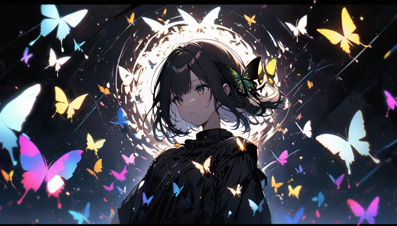 Black screen、noise、butterfly