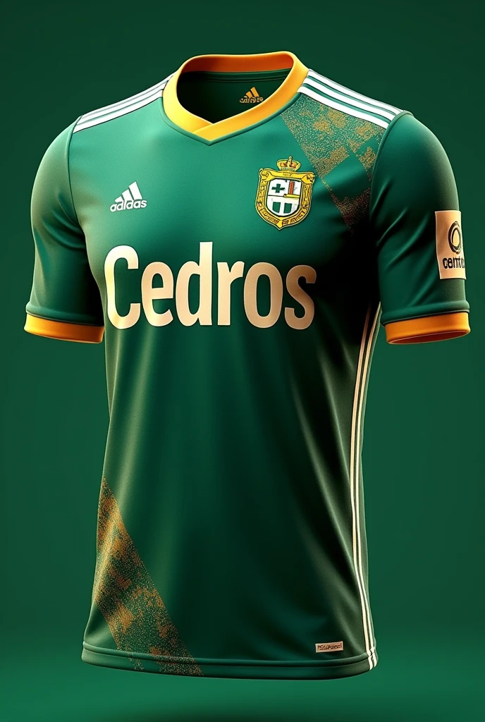 Make a soccer team shirt with the sports name Cedros 
